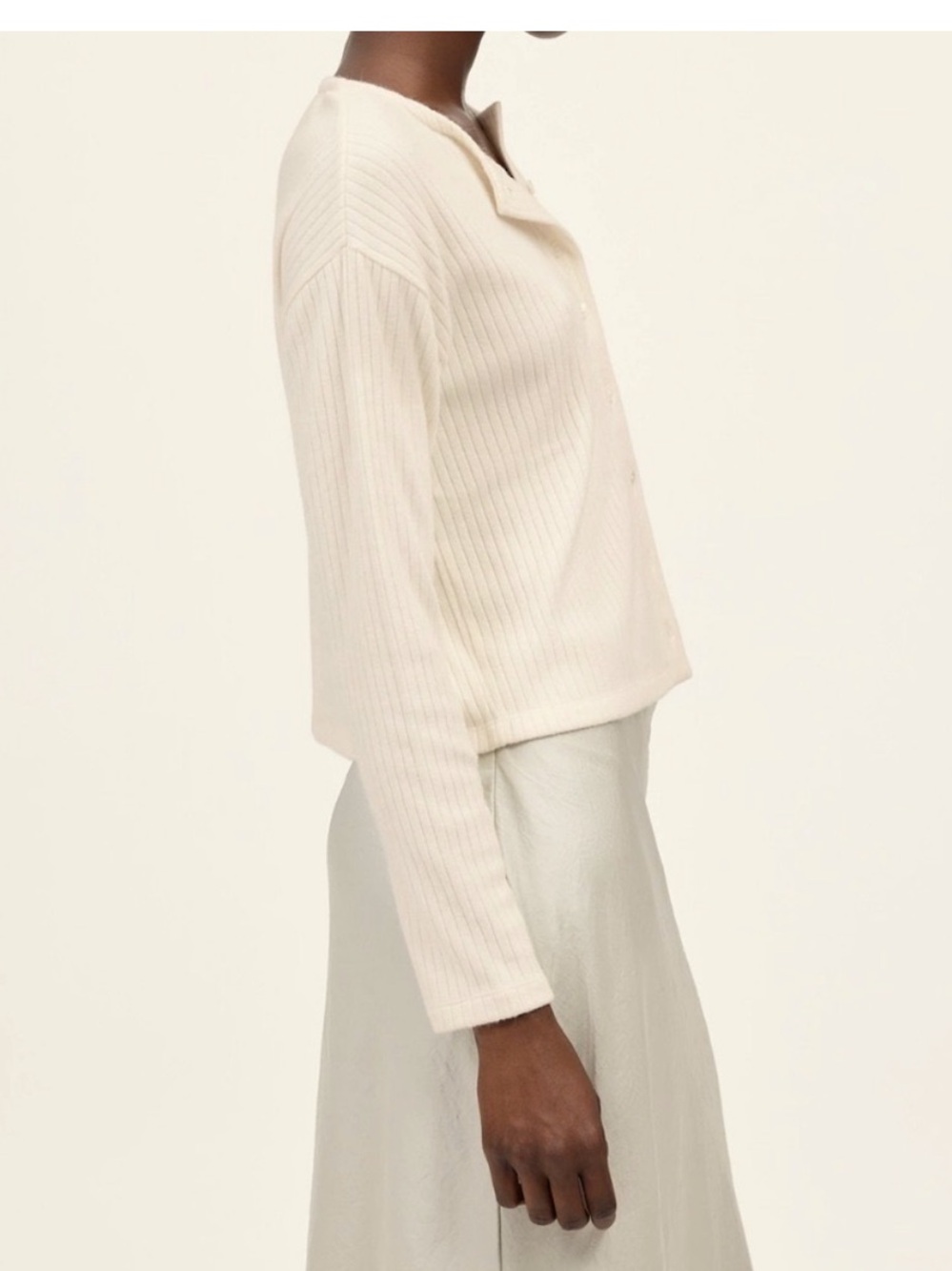 Madewell Cream Button-Up Cardigan - Picture 4 of 9
